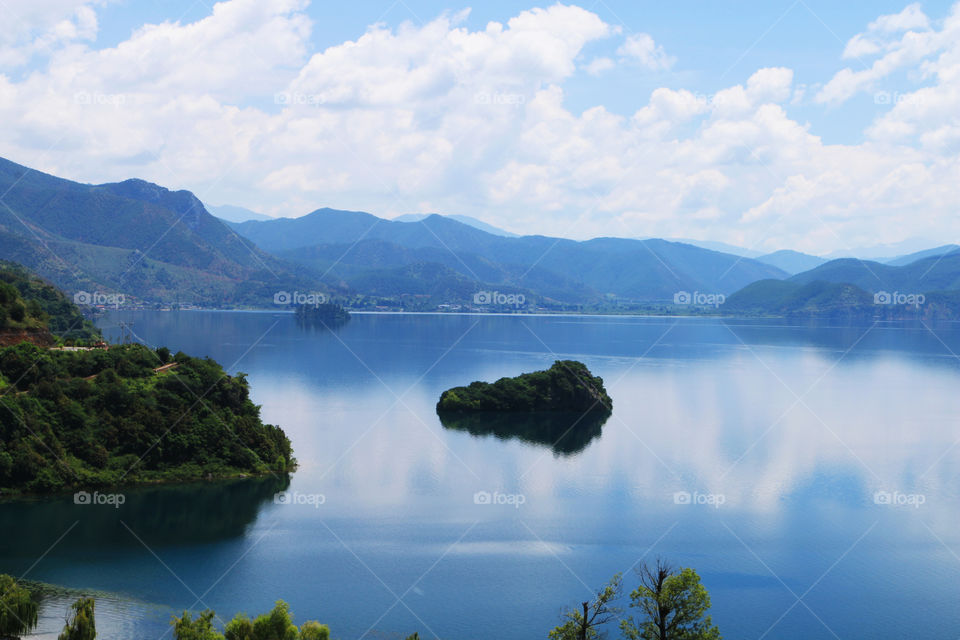 The scenery of lugu lake, LiJiang, yunnan, China 