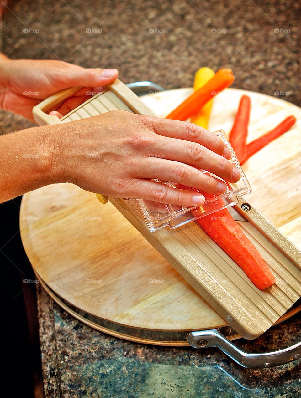 Prepping food to cook