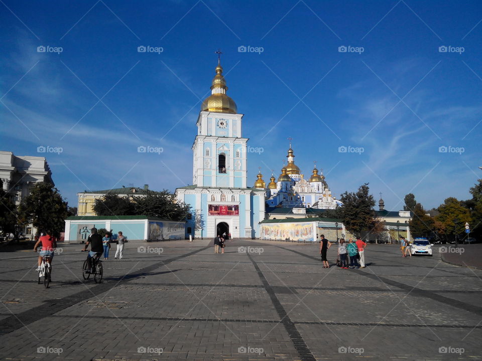 church in kiev. square in kiev