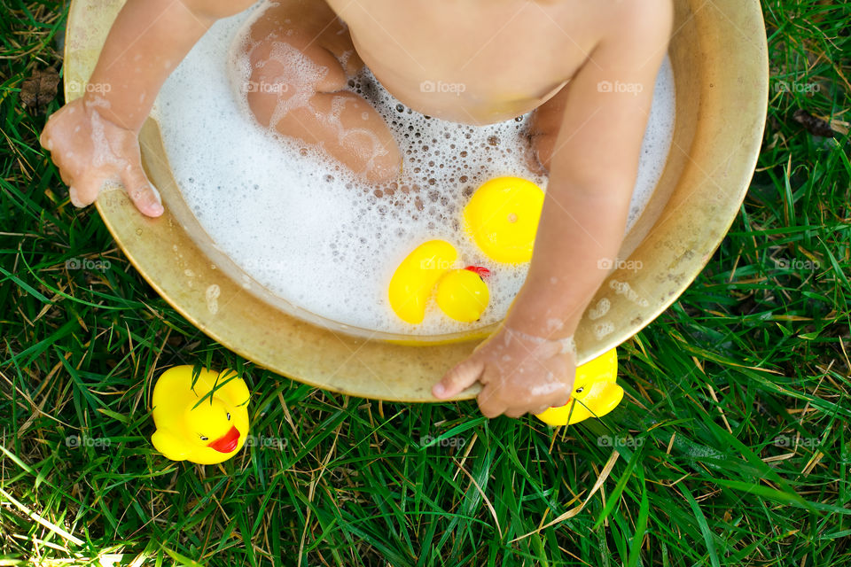 Summer, Grass, H2 O, Wet, Child