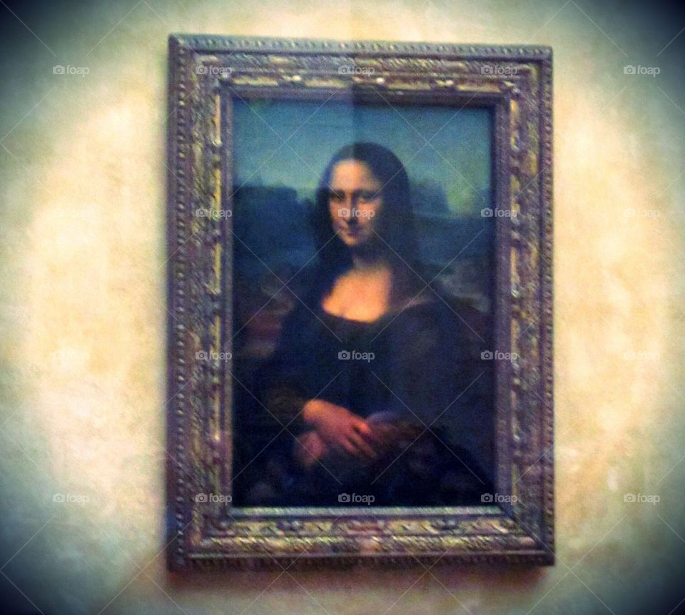 the famous Mona Lisa at the Louvre in Paris
