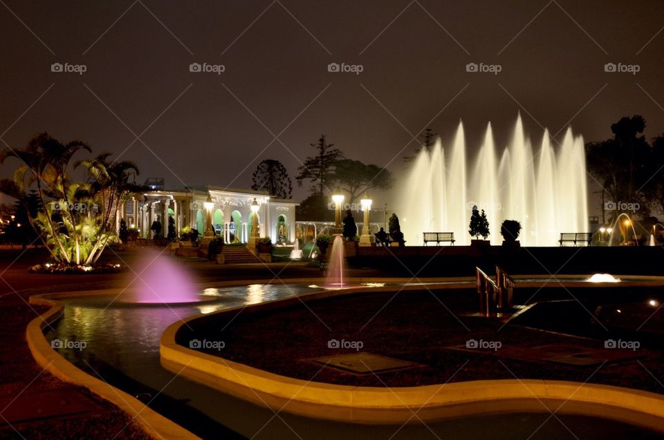 Parque de la reserva at night, peru