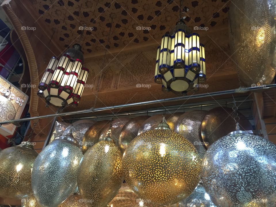 Lanterns in Marrakech Medina