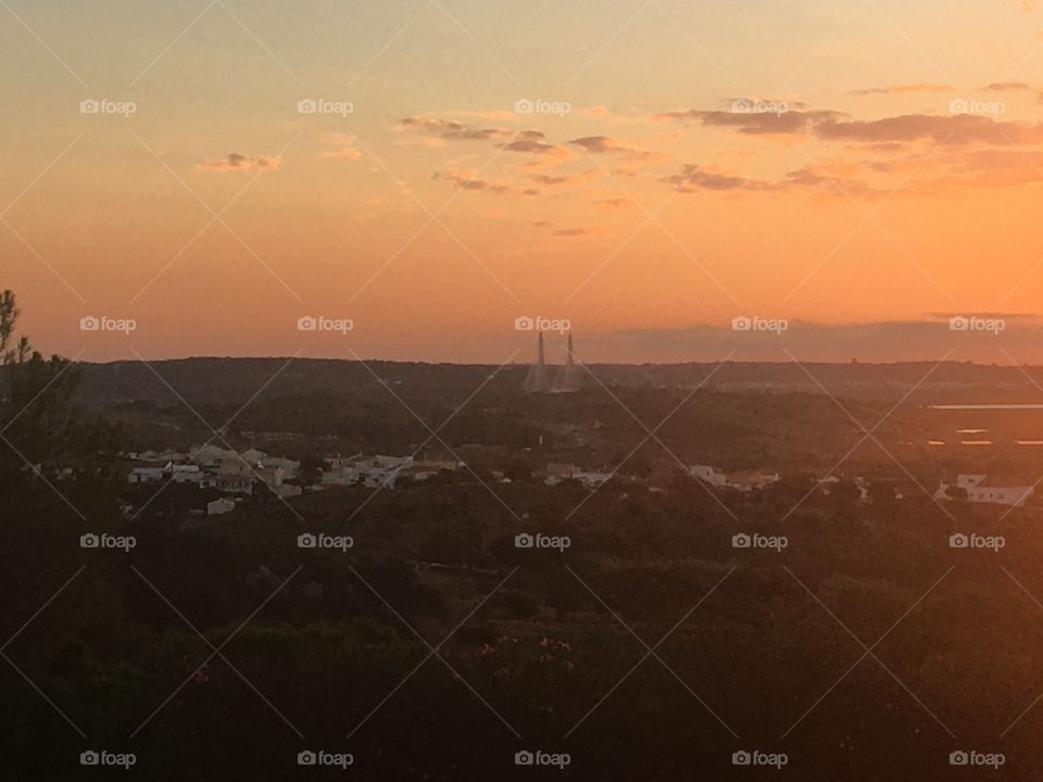 Early sunrise on landscape 