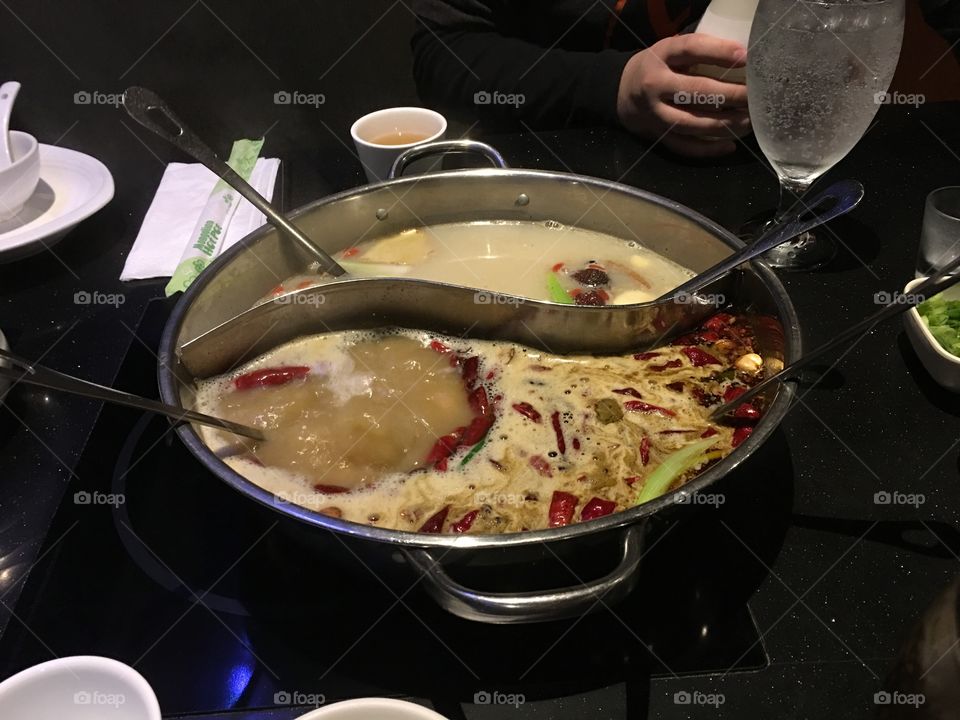 Mongolian Chinese dinner soup