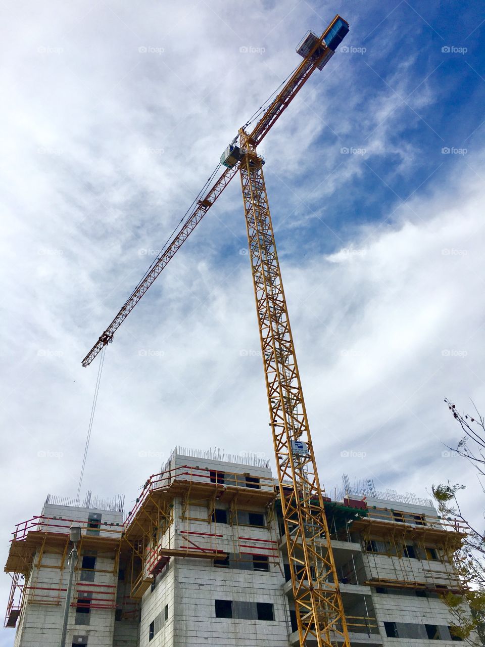 Construction crane buildings