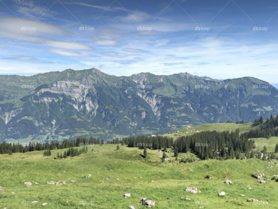 Brienz beautiful landscape sunny view