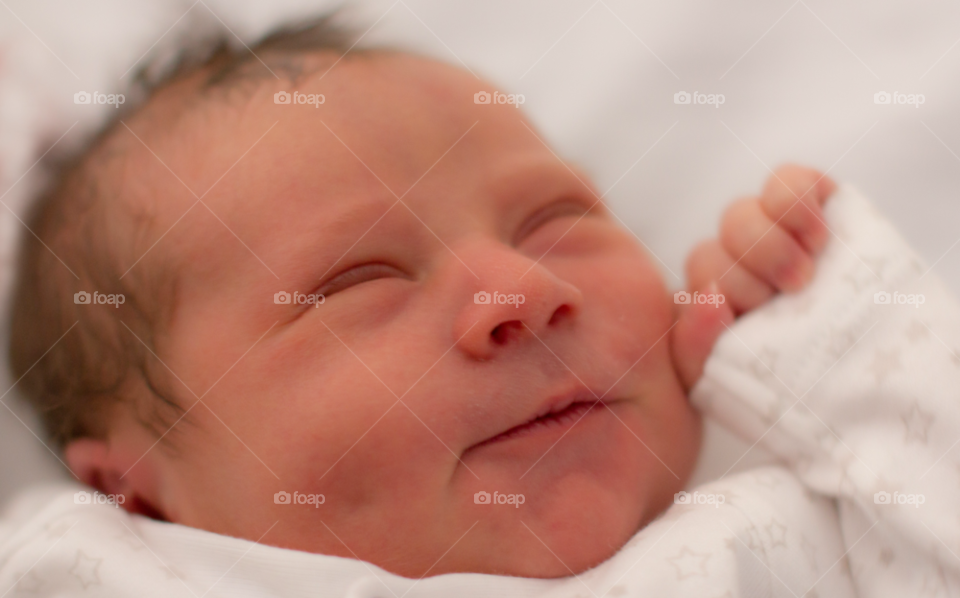 happy baby smile newborn by Weathers71