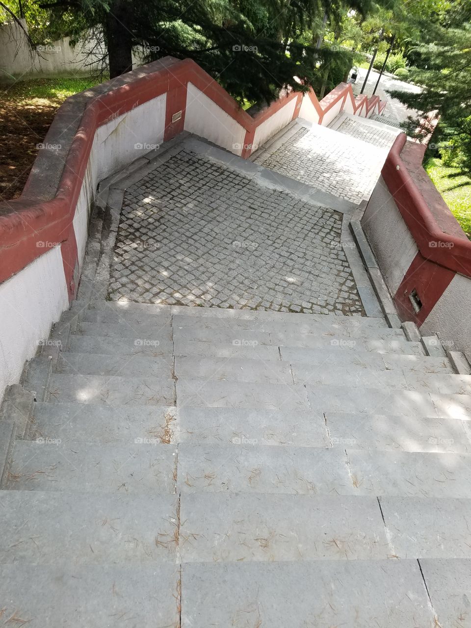 some stairs leading to a park in the dikman vadesi park in Ankara Turkey