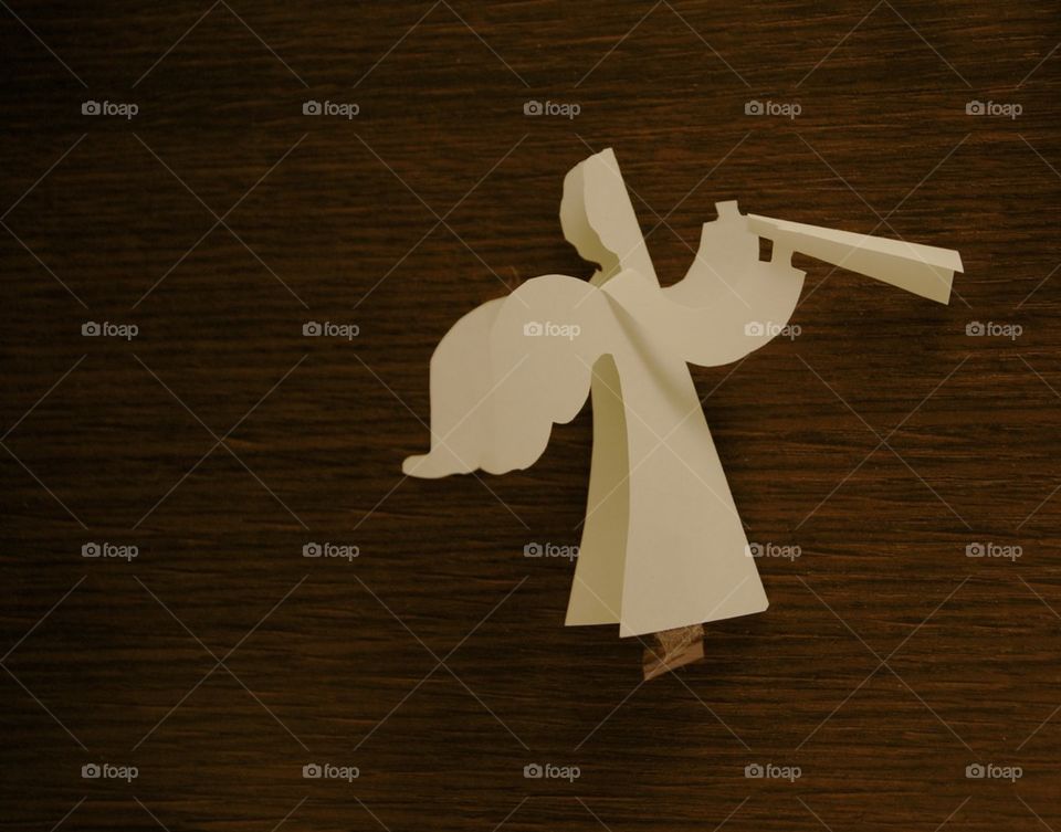 a paper angel, needlework, workmount, angel, sounds, flies, origami, originally, office