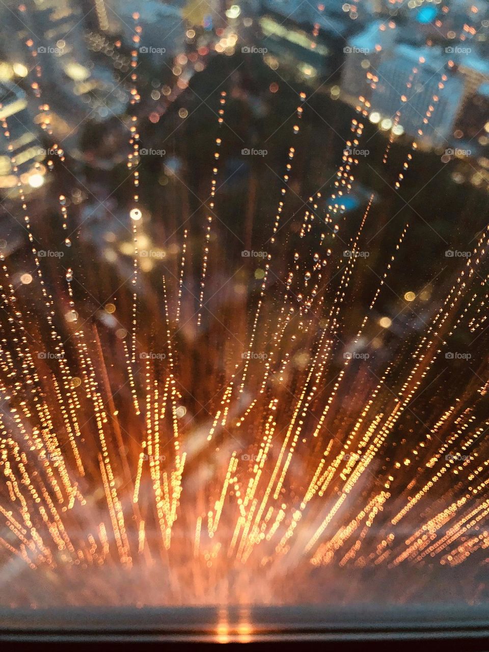 Rain on the window pane 