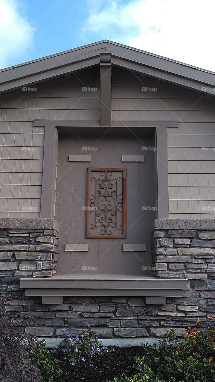 Frame within a frame. Working in the front yard