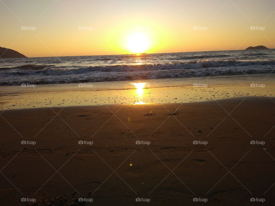 Sunset, Beach, Water, Dawn, Sea