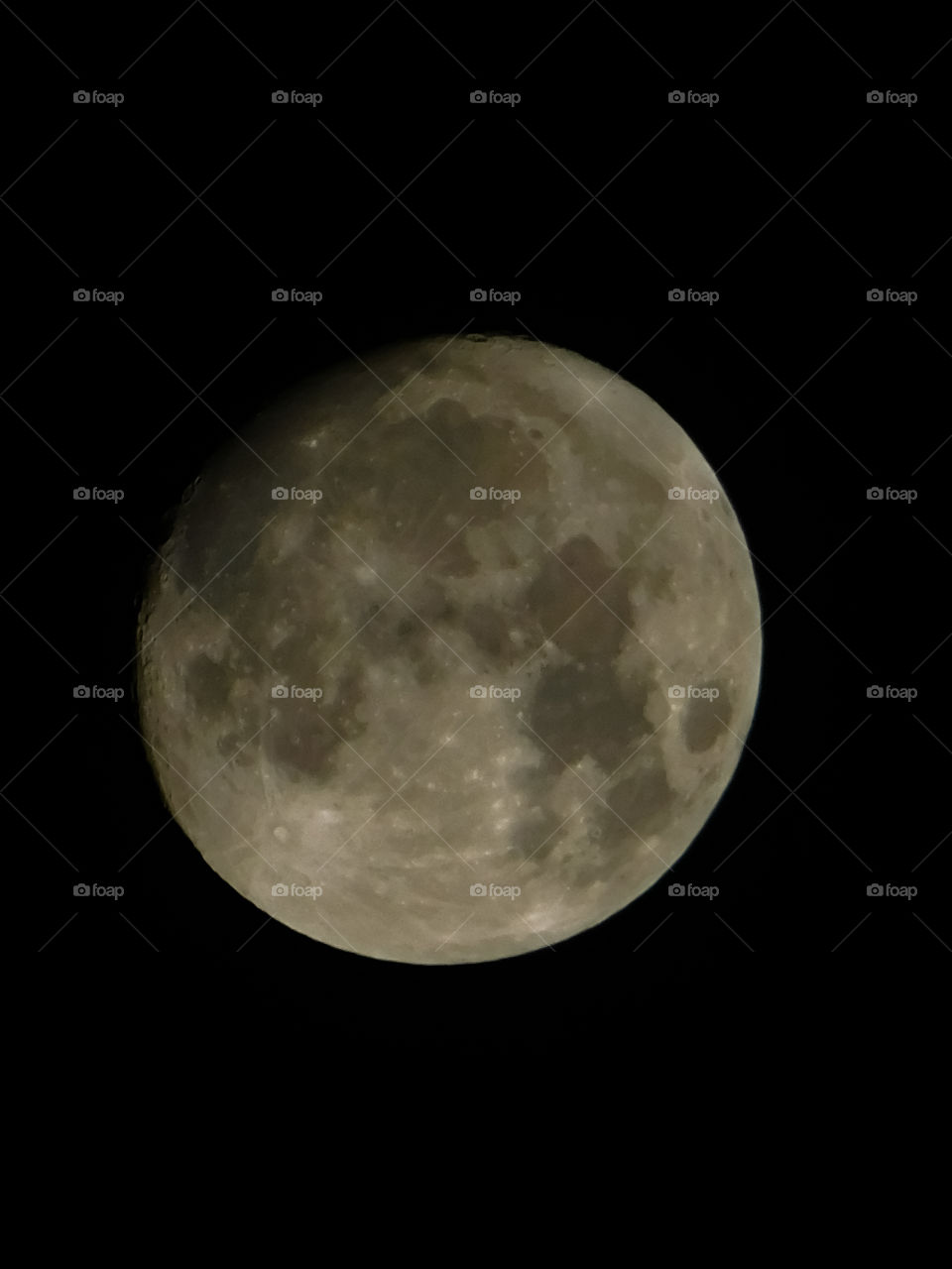 Full moon with Dark Black background