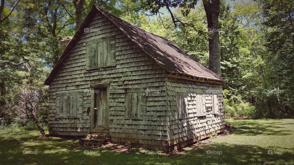 old forest service cabin . This is an old forest service cabin in the Nantahala National Forest