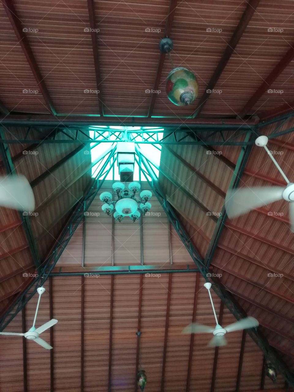 Lampshade on the high level with bit of lightning