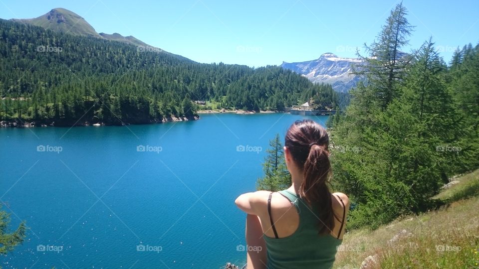my thoughts free on this lake, blue and green are  what I will bring home. 
No filter needed only what your eyes can see. 
Crampiolo Lake, ITALY