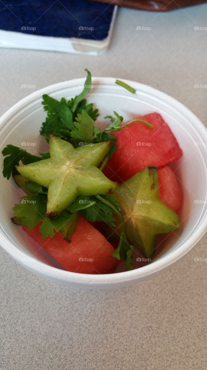 fruit cup. fruit in a cup