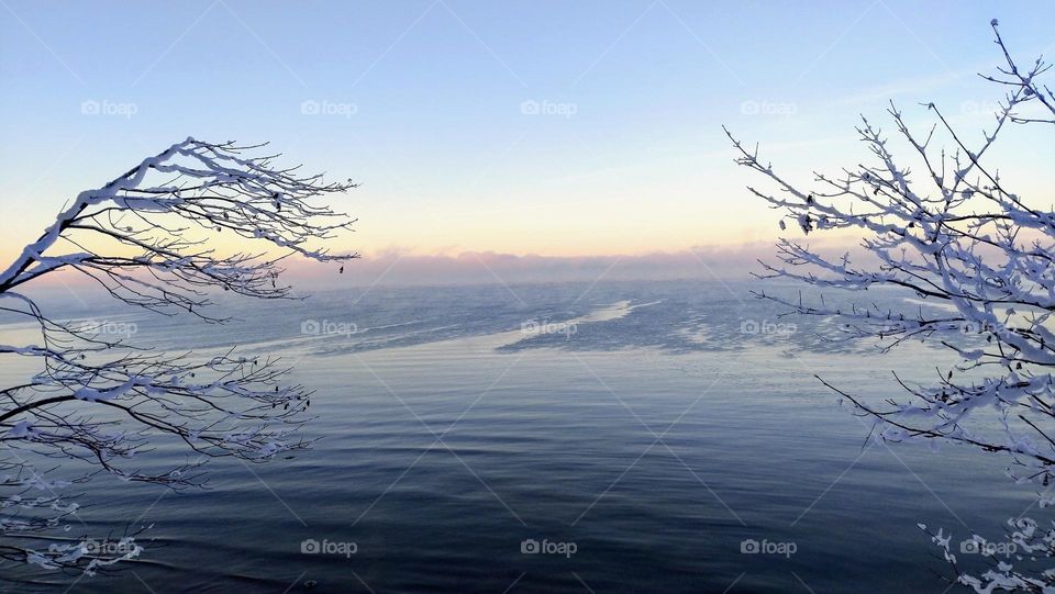 Winter landscape ❄️ Sea view ❄️ Frosty ❄️