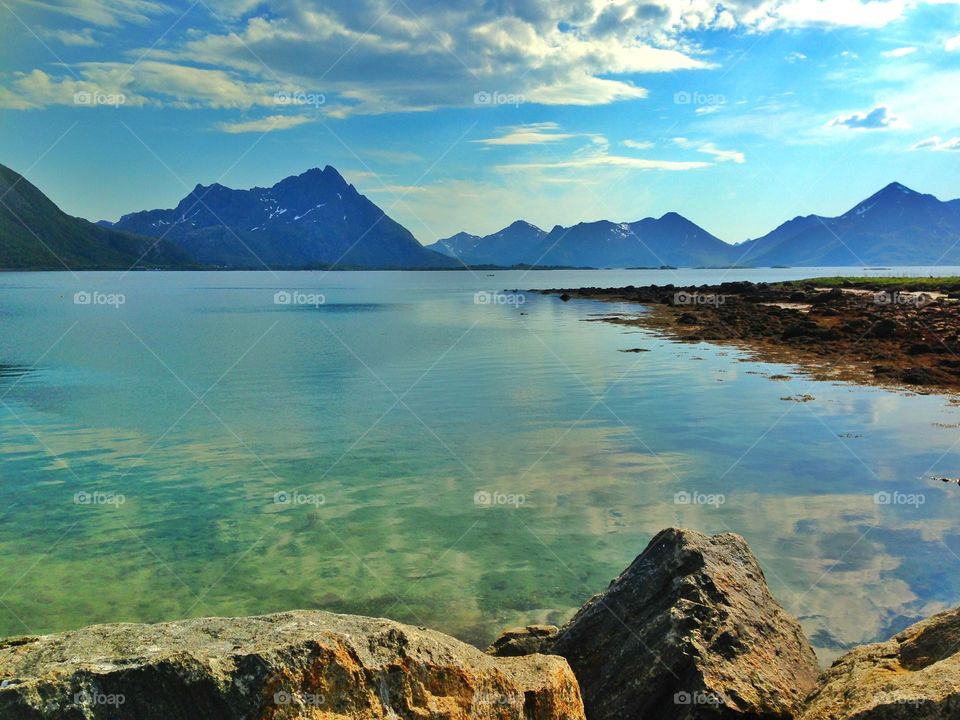 The ocean, some where in Lofoten. North Norway. 