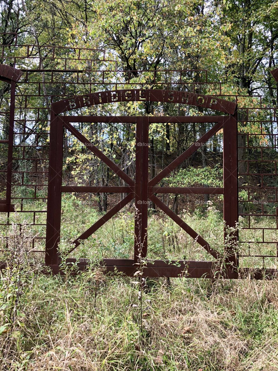Old steel frame