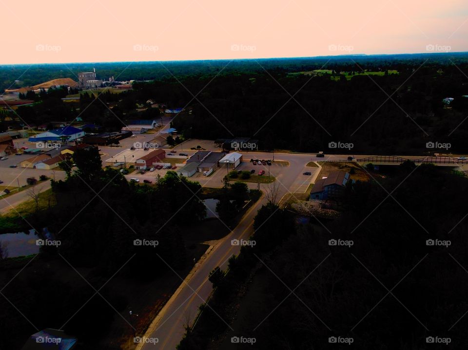 Hillman Michigan 7/21/2018.  View facing North East.  Picture taken at about 250 ft in the sky by drone.  I altered it for my own little take on it.