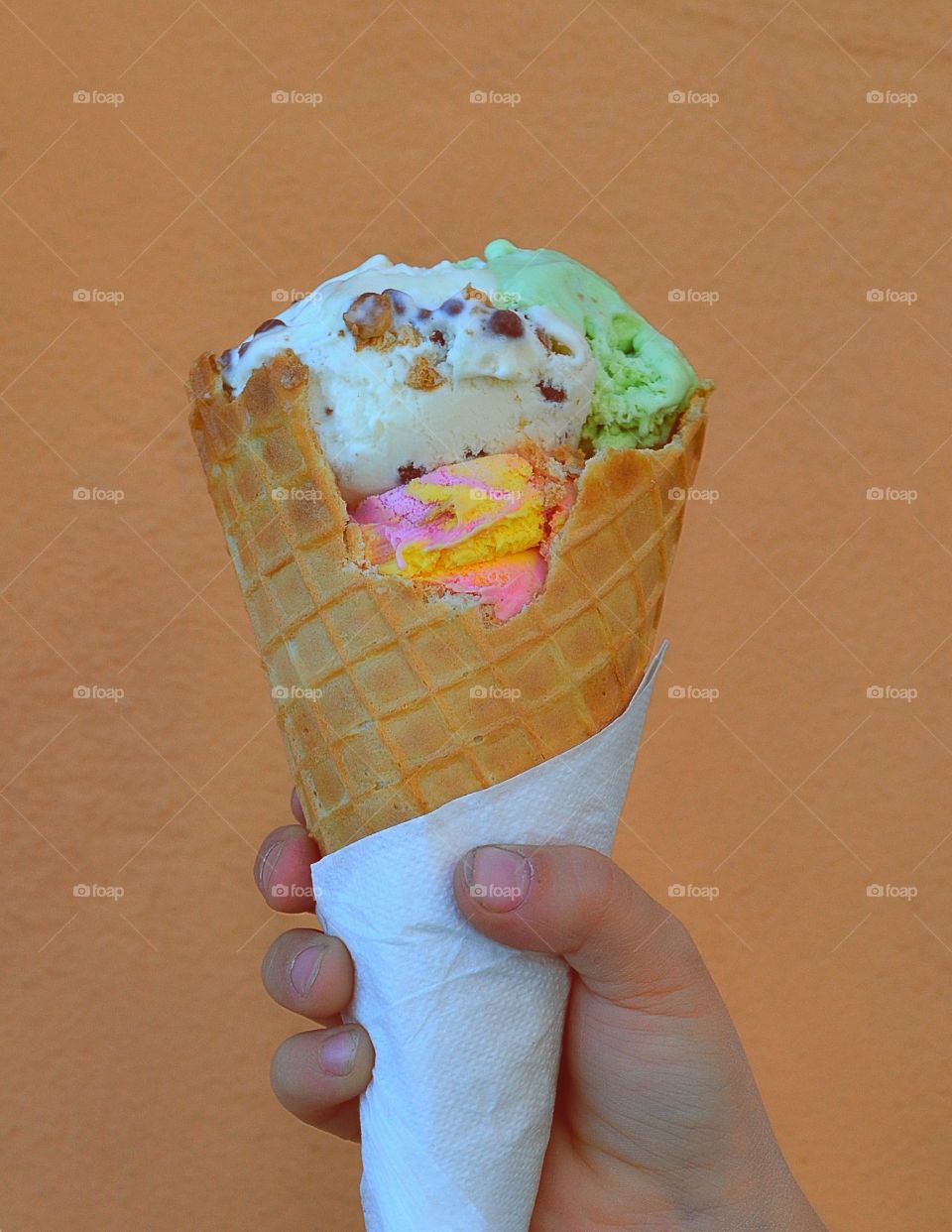 Ice cream color. Colorful ice cream