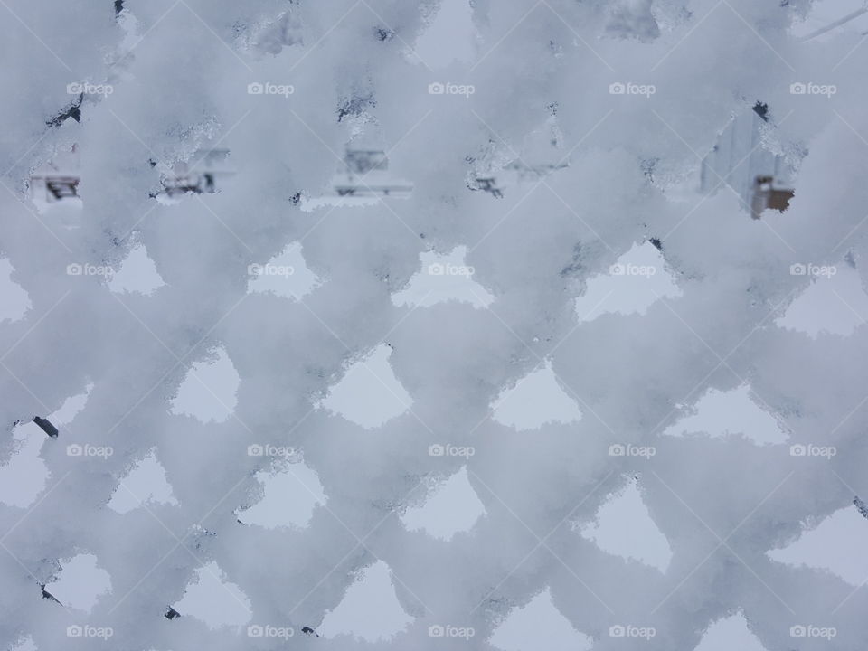 Snow-covered Fence