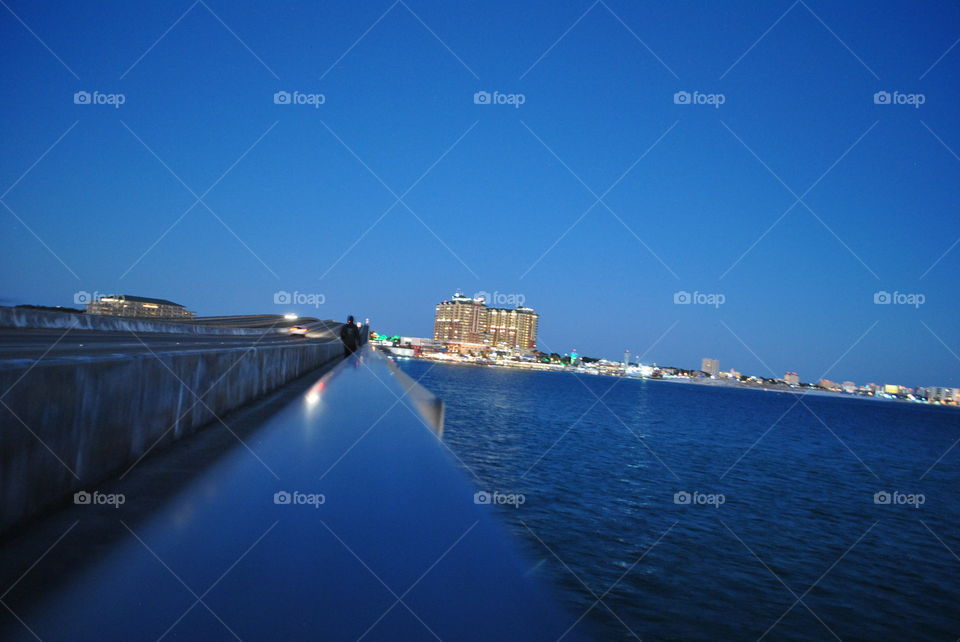 A beautiful night view from the bridge