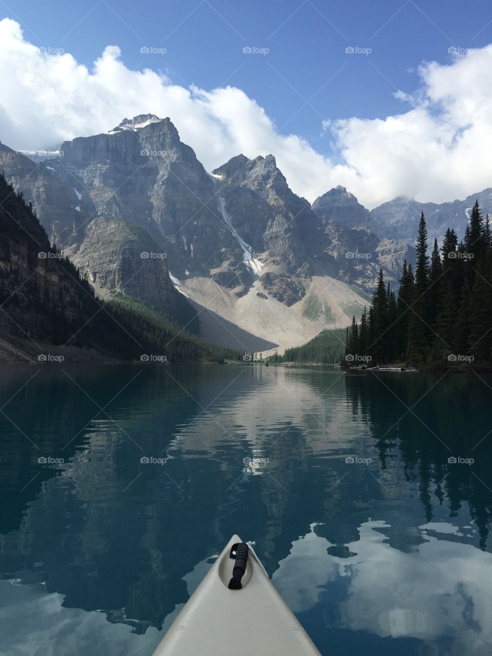 Canoeing in the mountains 