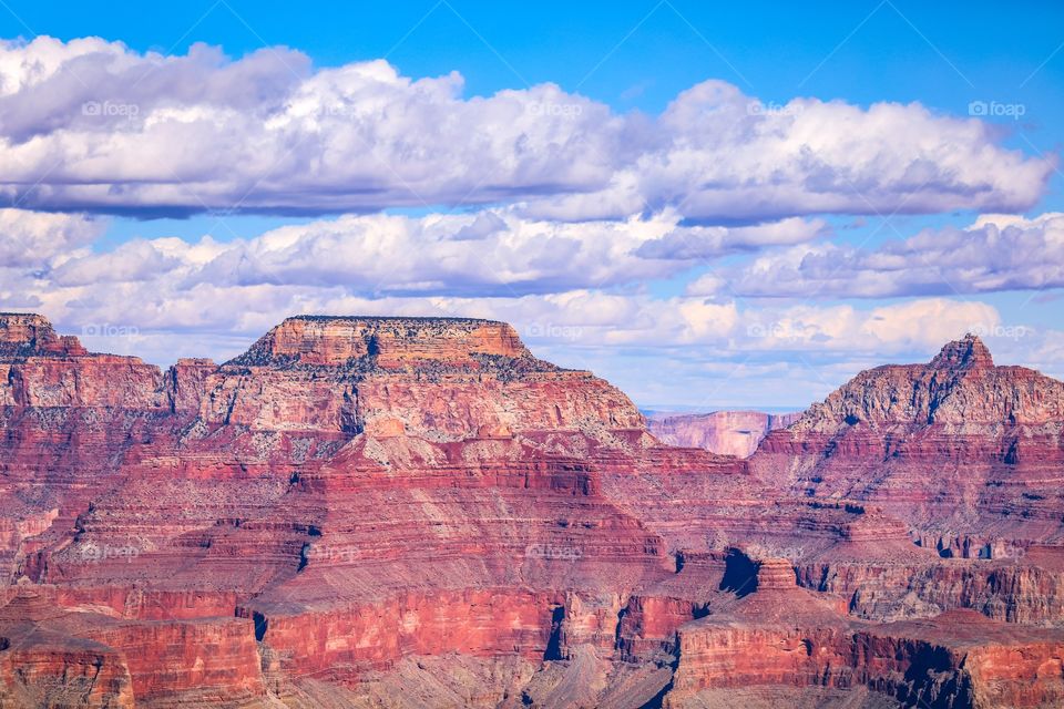 Majestic sky and patterns at the Grand Canyon, Arizona.