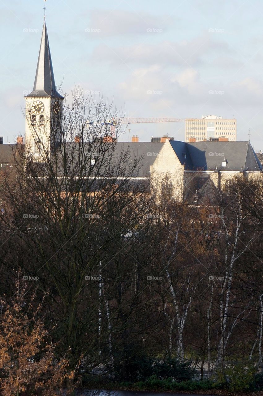 A view on the old church of Berchem, Belgium.