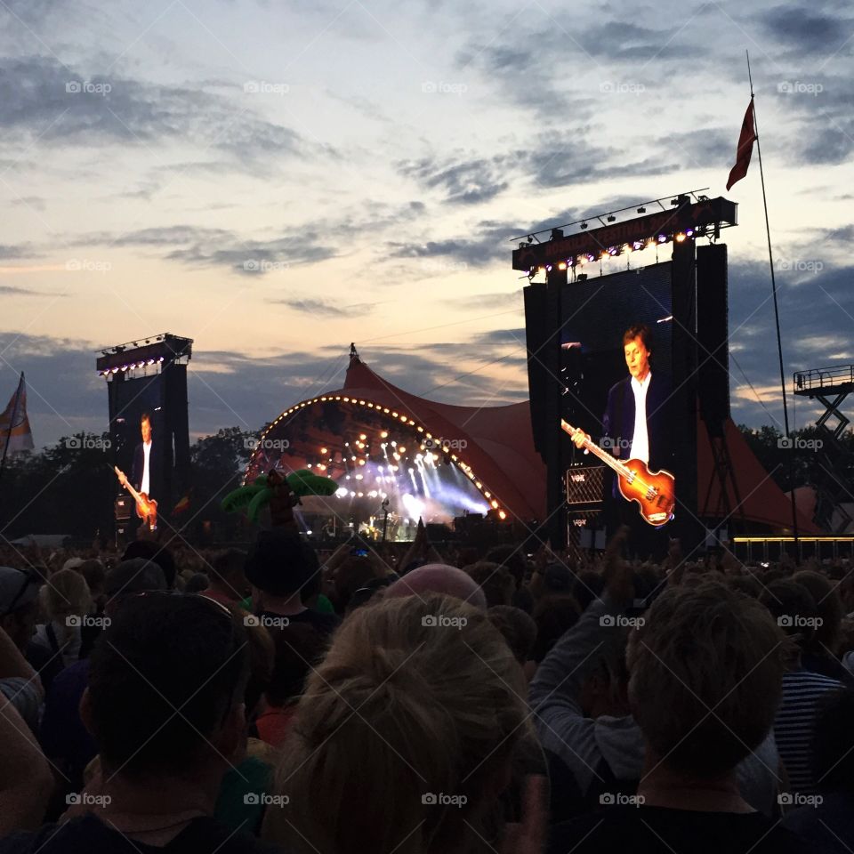 Paul McCartney . Poul McCartney at Roskilde Festival, Denmark (2015)