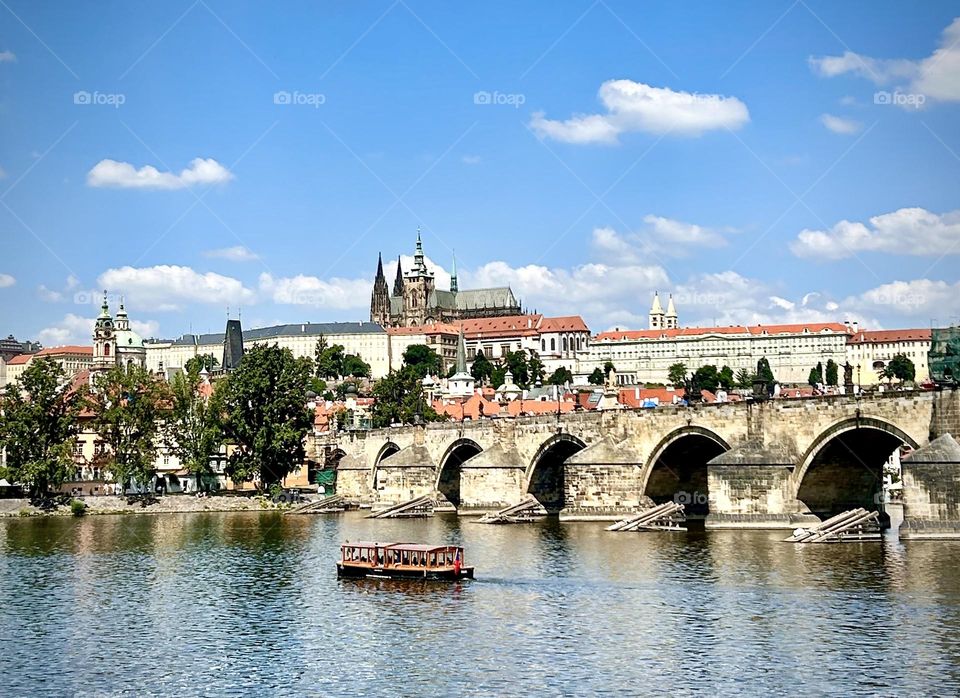 Prague , Saint Charles bridge , Junes 2023 . 