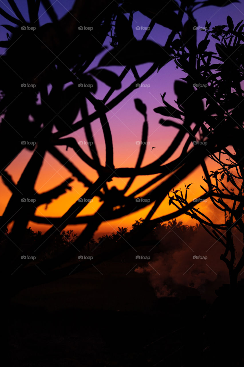 Sunset, Bali island.