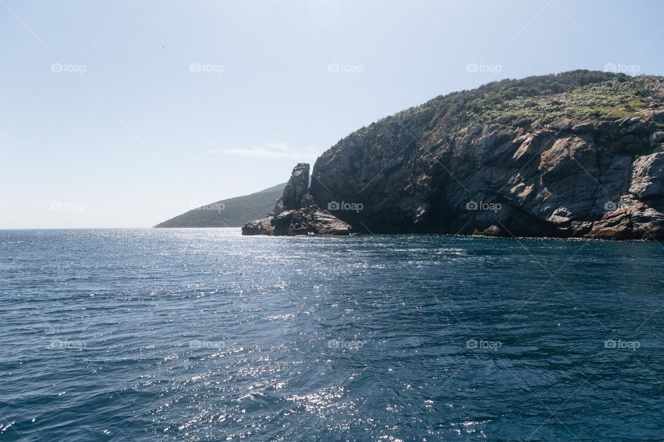 Praia com paisagem linda e fantástica no Brasil, na região do Lagos no Rio de Janeiro, em Arraial do Cabo