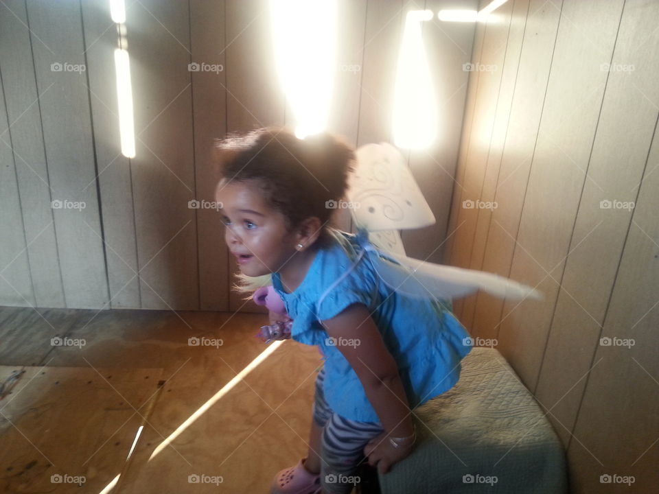 Fairy take Flight. Carmen is excited to try her wings