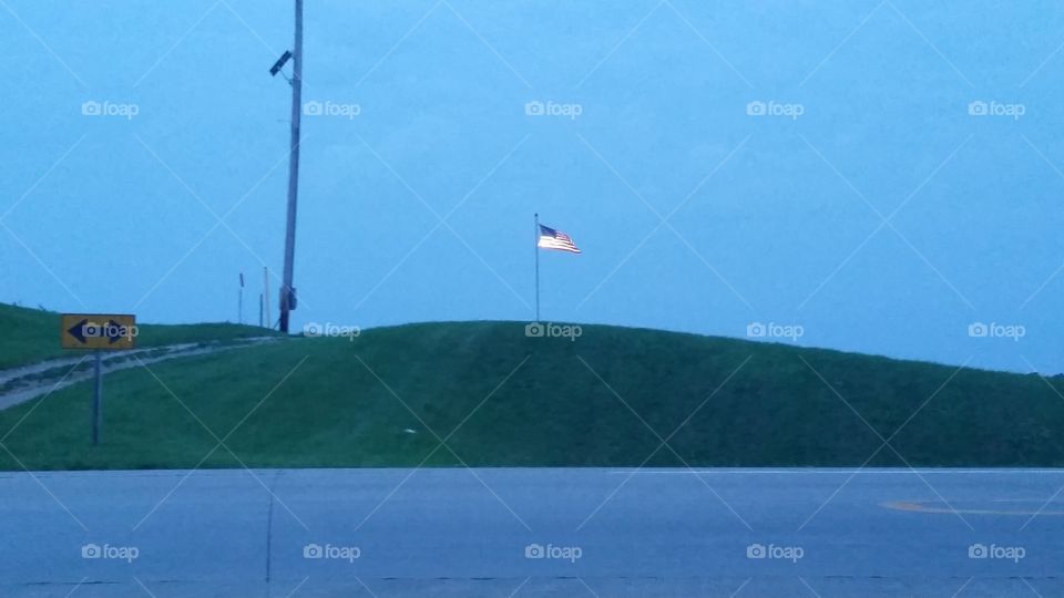 The power of the flag. 
America the great from the Heartland