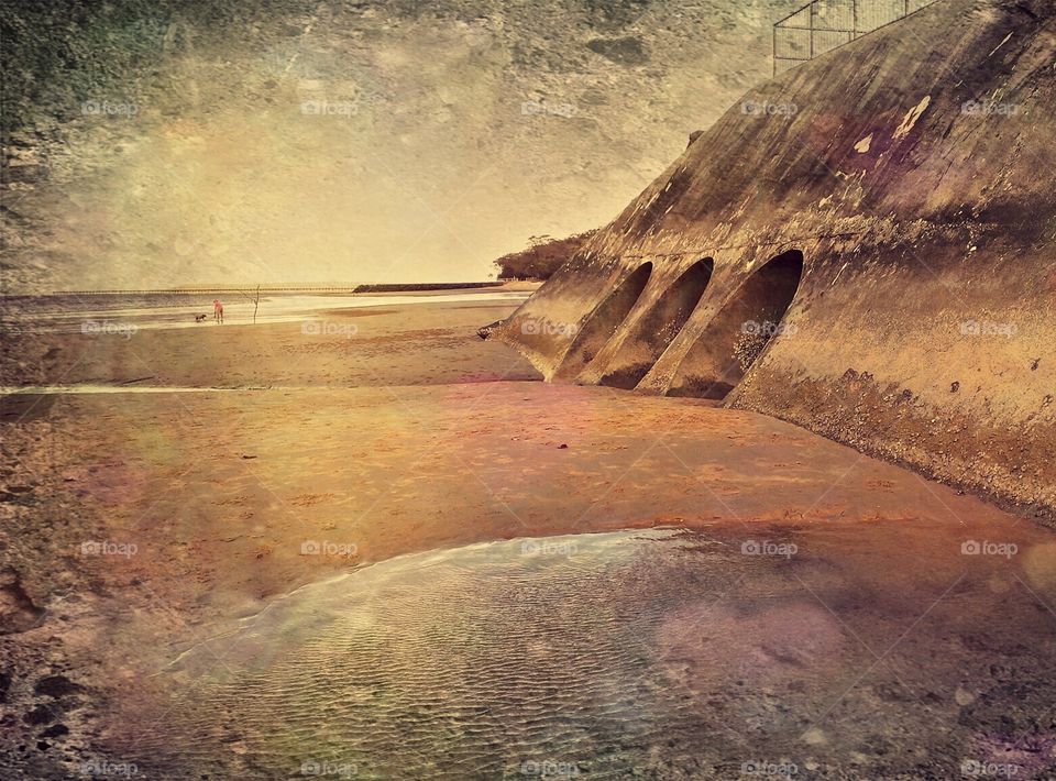 Mystical tunnels at Urangan beach. Hervey Bay,  QLD