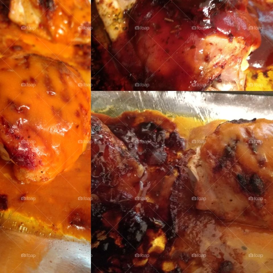 Dinner Time - Buffalo and BBQ Style Chicken Thighs and Legs