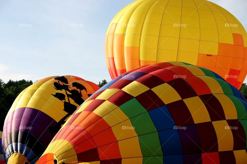 Almost up. Getting the balloons up is quite a task - balloons are all around mission 