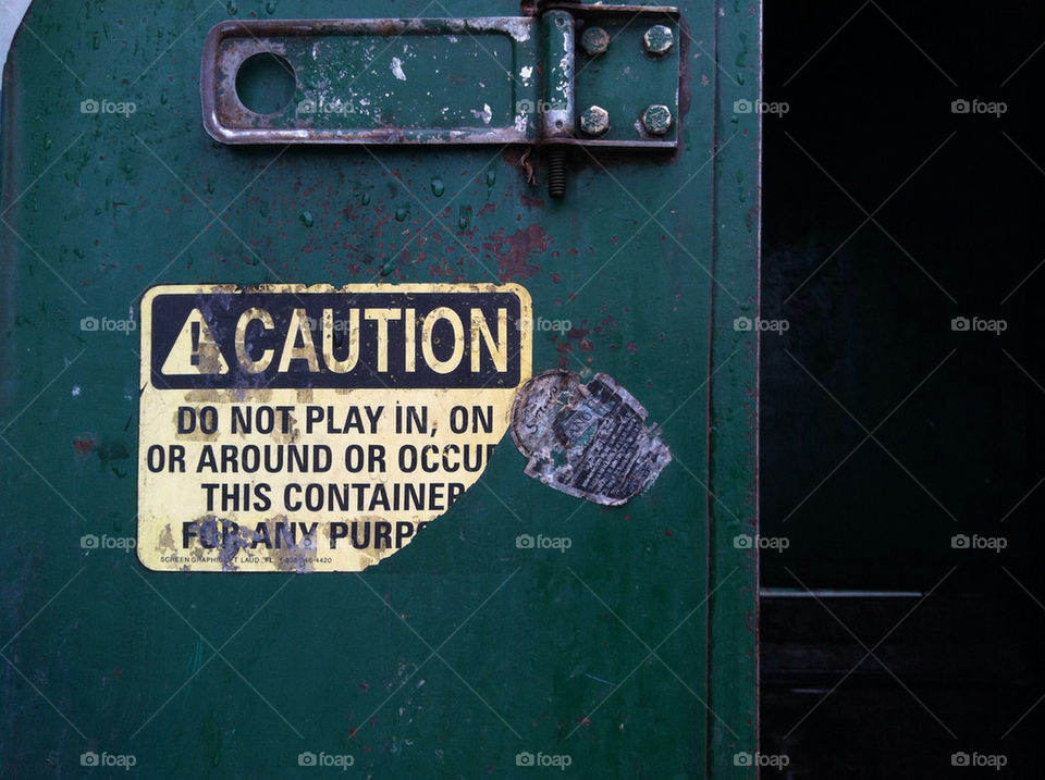 dumpster container caution sticker by kgrace
