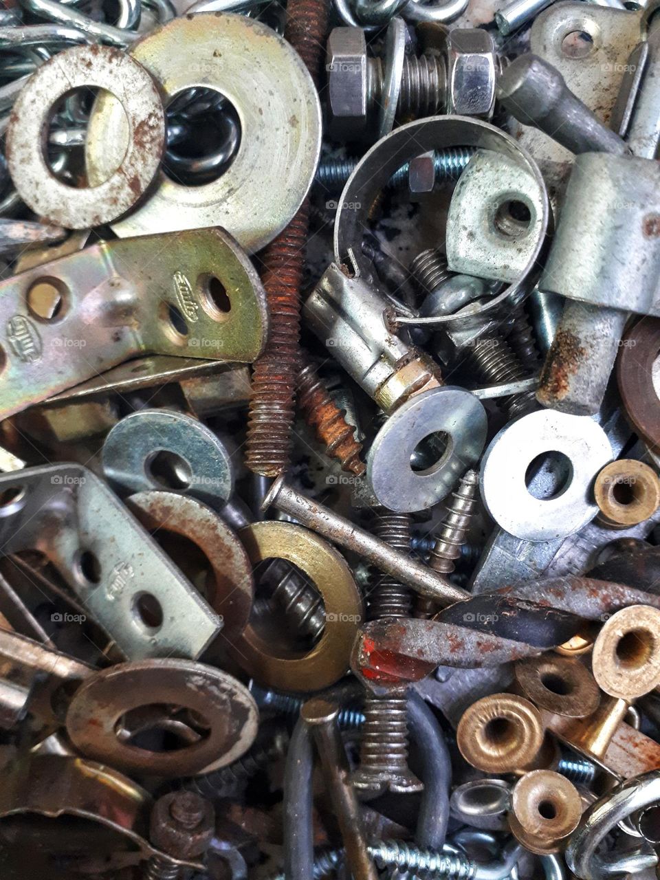 drill bits, washers, nails, brakets, screws...
