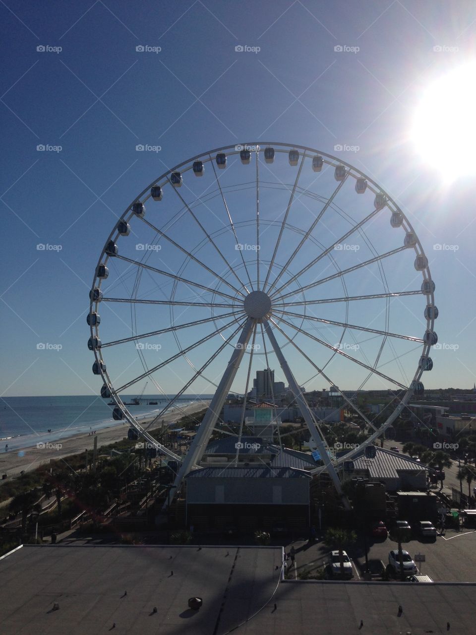 Big wheel. Sky wheel in Myrtle beach South Carolina at night and a great ride