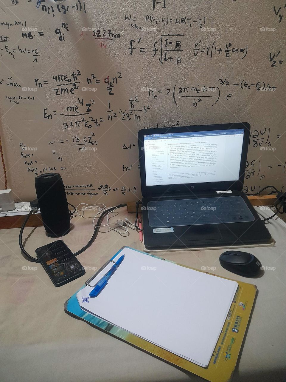 "A desk where I work is a space of focus and creativity, neatly organized with essential tools and a touch of personalization to inspire productivity and clarity.