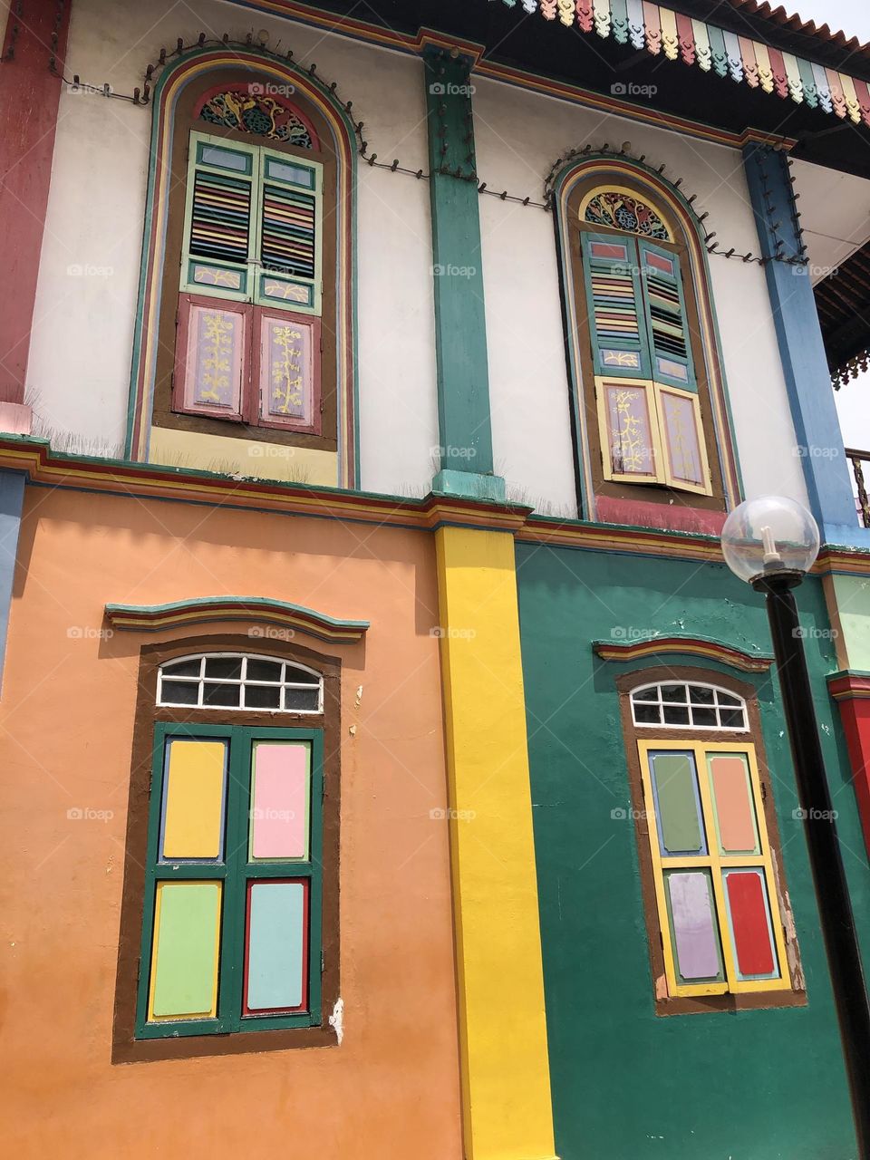 Colorful windows from the house