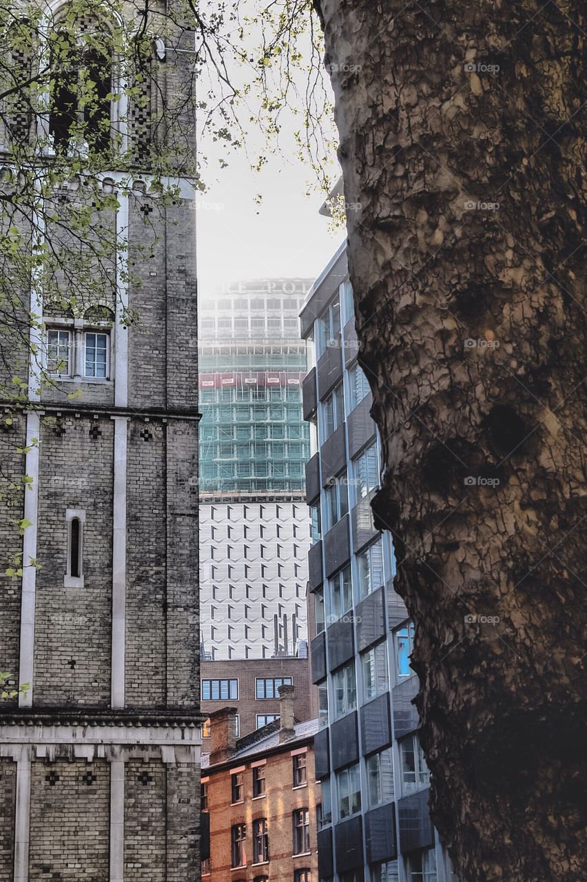Layers of London city 