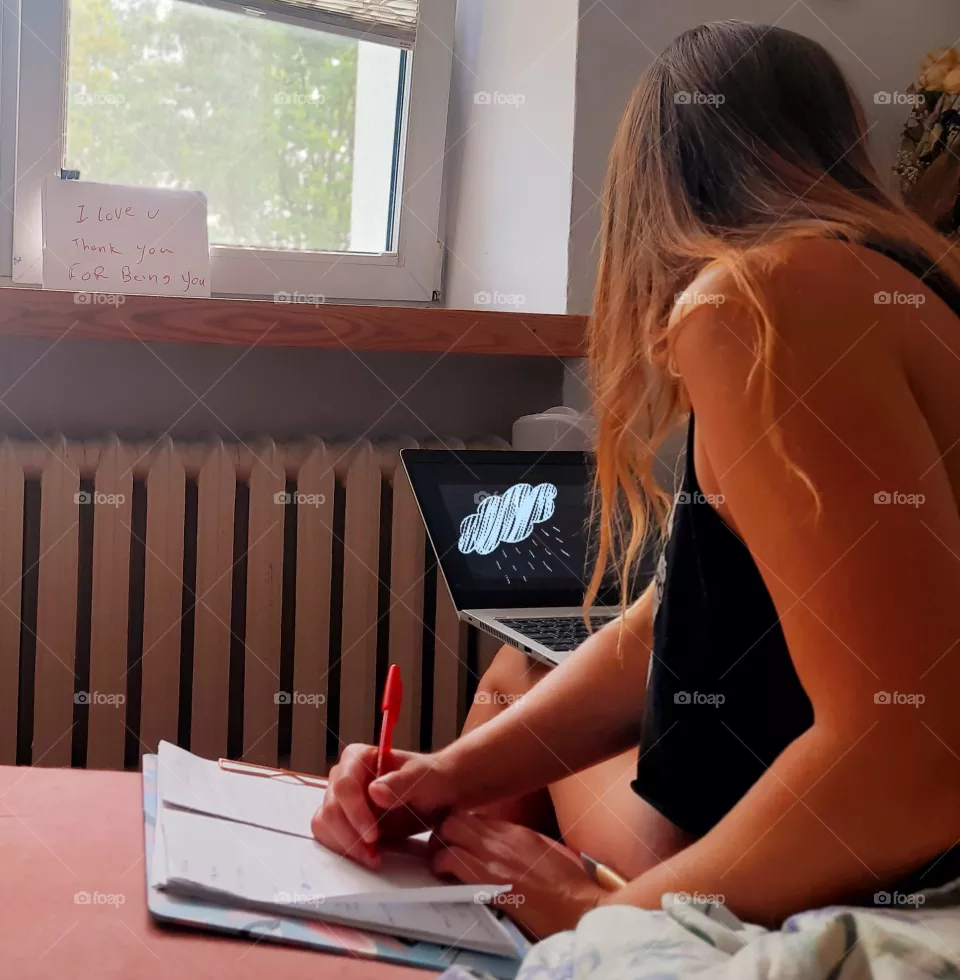 working from home with love