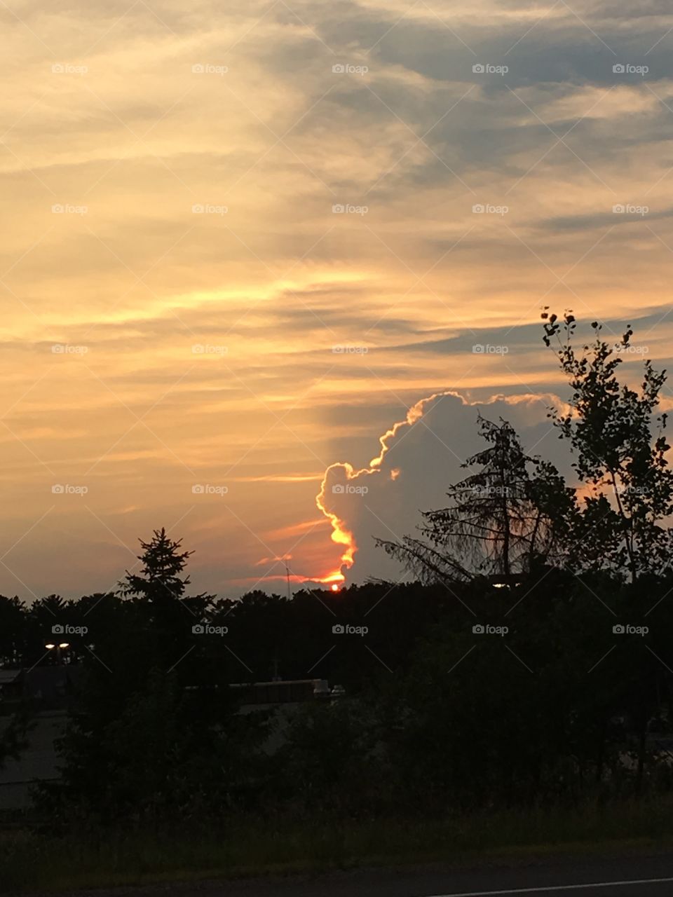 Sunset cool cloud