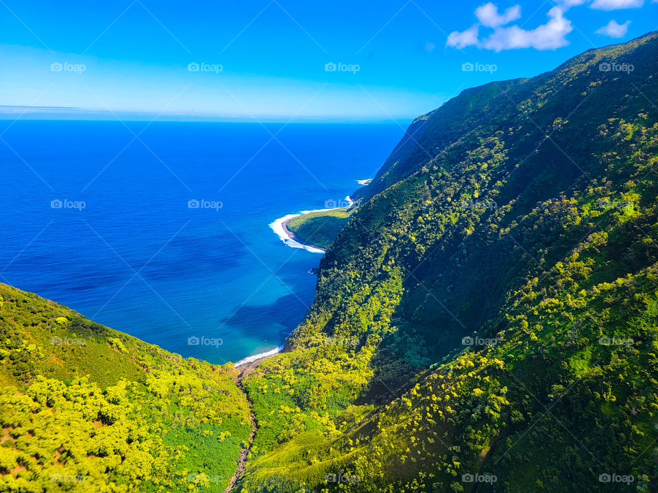 Gorgeous Ariel view of Hawaii.